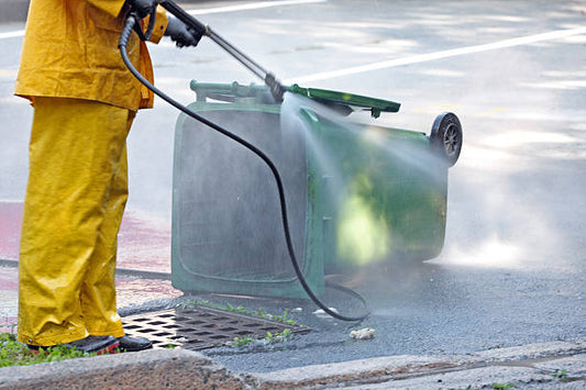 Residential Trash Can Power Washing
